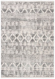 Mercer 400 Mercer 413 Bohemian Power Loomed Polypropylene Pile Rug Ivory / Grey