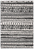 Mercer 400 Mre415 Bohemian Power Loomed Polypropylene Pile Rug Ivory / Charcoal