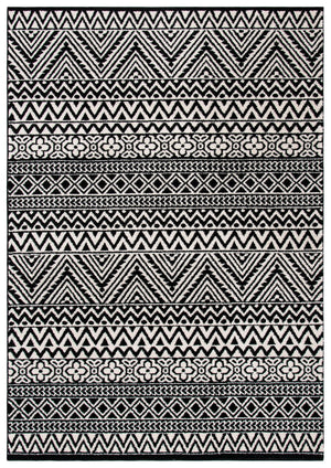 Mercer 400 Mercer 416 Bohemian Power Loomed Polypropylene Pile Rug Ivory / Charcoal