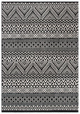 Mercer 400 Mercer 416 Bohemian Power Loomed Polypropylene Pile Rug Ivory / Charcoal