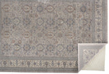 Marquette Rustic Persian Farmhouse Area Rug, Warm Gray/Blue, 9ft-6in x 12ft-7in