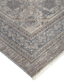 Marquette Rustic Persian Farmhouse Area Rug, Warm Gray/Blue, 9ft-6in x 12ft-7in