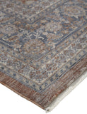 Marquette Rustic Persian Farmhouse Rug, Rust/Aegean Blue, 5ft x 7ft-2in Area Rug