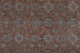 Marquette Rustic Persian Farmhouse Rug, Rust/Aegean Blue, 5ft x 7ft-2in Area Rug