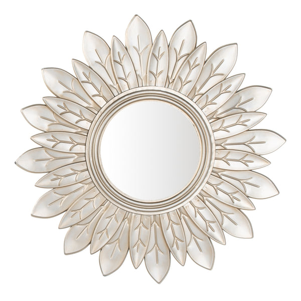 Alba Sunburst Mirror - Luxurious Botanical Design for Stylish Living Rooms and Elegant Bedrooms