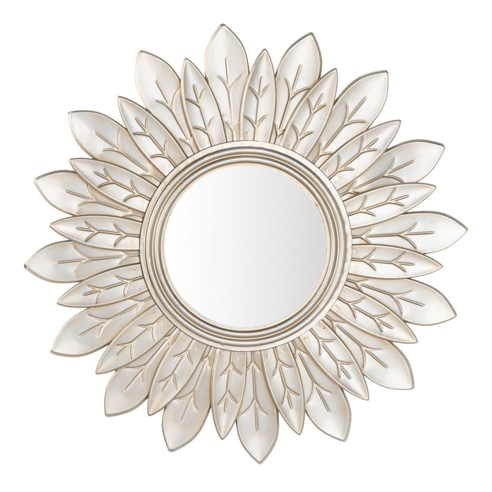 Alba Sunburst Mirror - Luxurious Botanical Design for Stylish Living Rooms and Elegant Bedrooms
