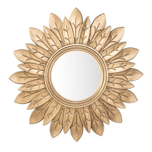 Alba Sunburst Mirror - Luxurious Botanical Design for Stylish Living Rooms and Elegant Bedrooms