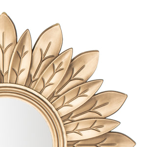 Alba Sunburst Mirror - Luxurious Botanical Design for Stylish Living Rooms and Elegant Bedrooms