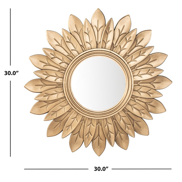 Alba Sunburst Mirror - Luxurious Botanical Design for Stylish Living Rooms and Elegant Bedrooms