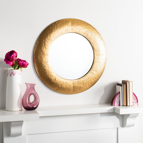 Farryn Mirror - Elegant Gold Accent for Living Room or Bedroom, Handcrafted Unique Home Decor Piece