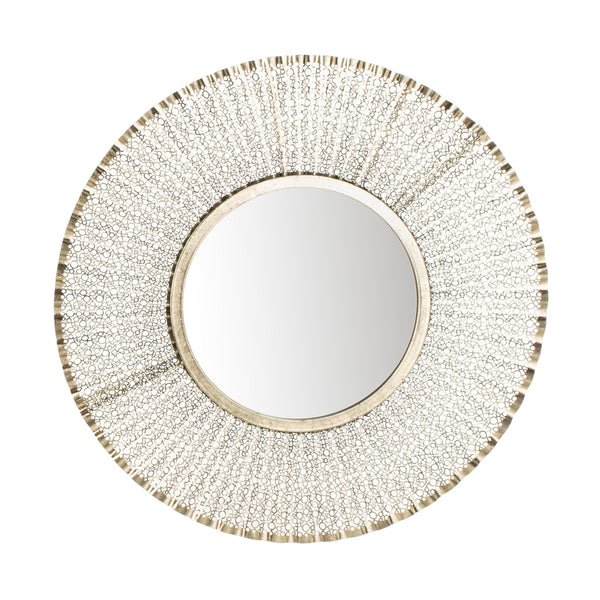 Foster Mirror - Elegant Gold Accented Wall Decor for Living Room, Bedroom & Foyer - Handcrafted Charm