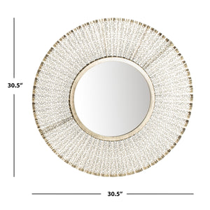 Foster Mirror - Elegant Gold Accented Wall Decor for Living Room, Bedroom & Foyer - Handcrafted Charm