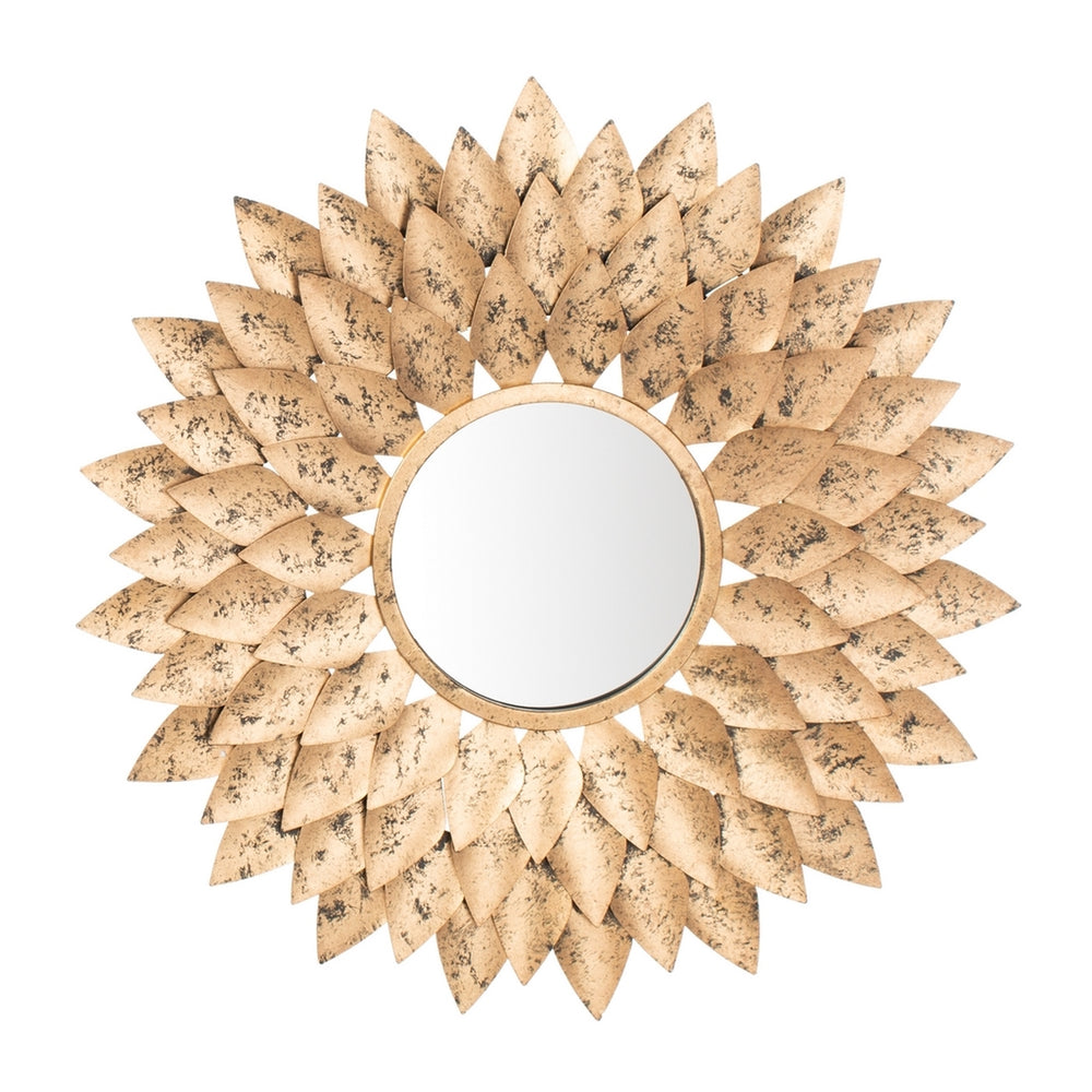 Lana Sunburst Mirror - Exquisite Gold Iron Design, Handcrafted Luxury for Elegant Living Rooms