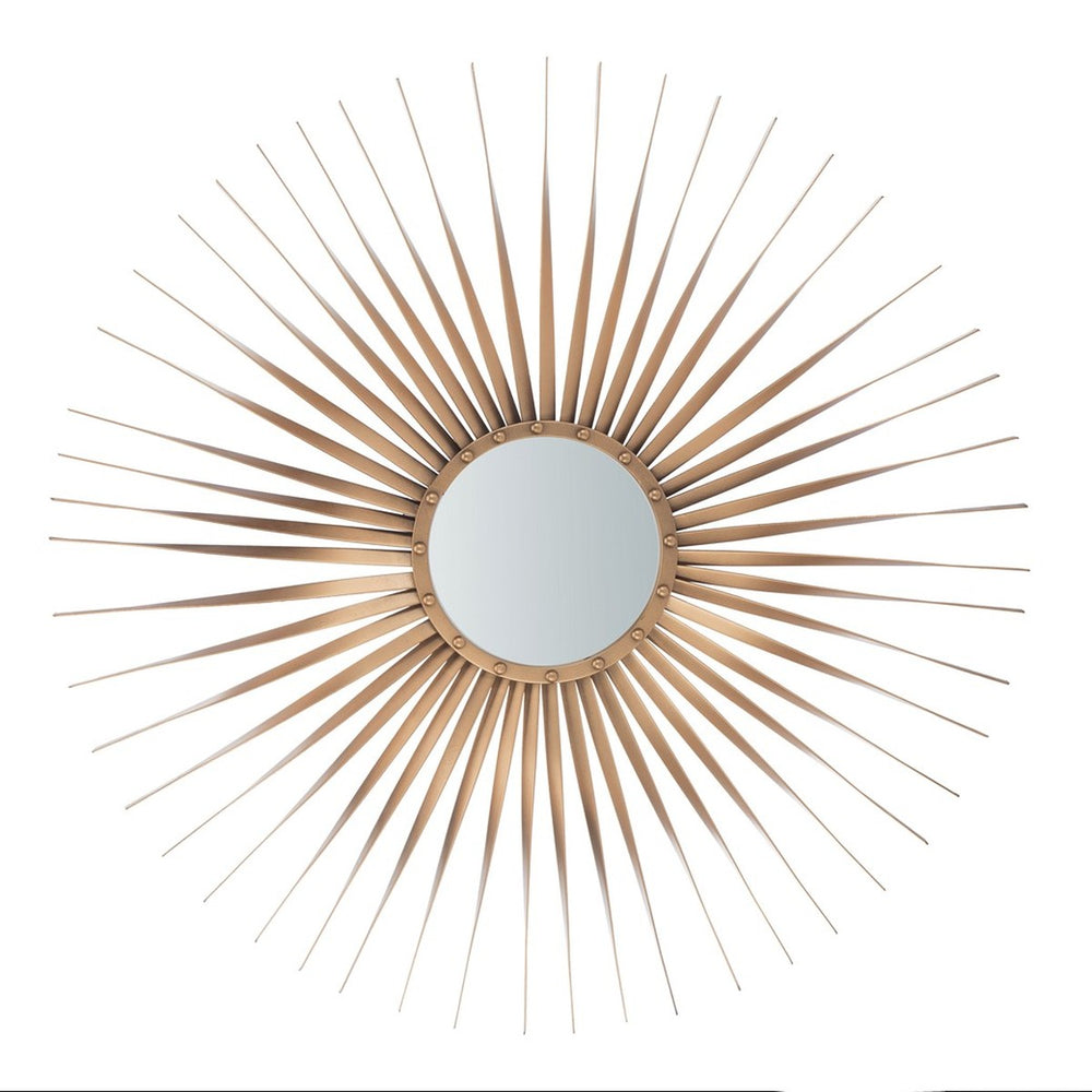 Lachlyn Stunning Gold Sunburst Mirror - Handcrafted Contemporary Design for Chic Living Spaces