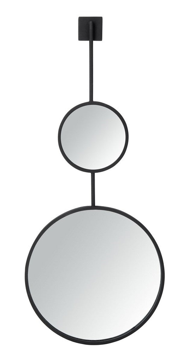 Jander Mirror - Glam Art Deco Oval Accent with Black Matte Finish, Perfect for Chic Home Decor!