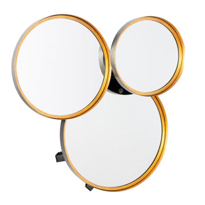 Loni Mirror - Chic Mid-Century Modern Accent with Black and Gold Foil Stripes for Stylish Decor