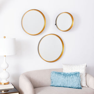 Loni Mirror - Chic Mid-Century Modern Accent with Black and Gold Foil Stripes for Stylish Decor