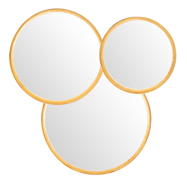 Loni Mirror - Chic Mid-Century Modern Accent with Black and Gold Foil Stripes for Stylish Decor