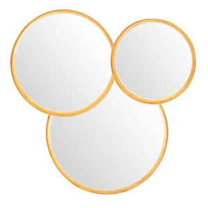 Loni Mirror - Chic Mid-Century Modern Accent with Black and Gold Foil Stripes for Stylish Decor