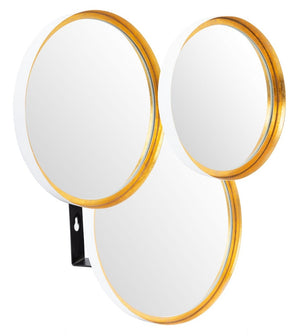 Loni Mirror - Chic Mid-Century Modern Accent with Black and Gold Foil Stripes for Stylish Decor