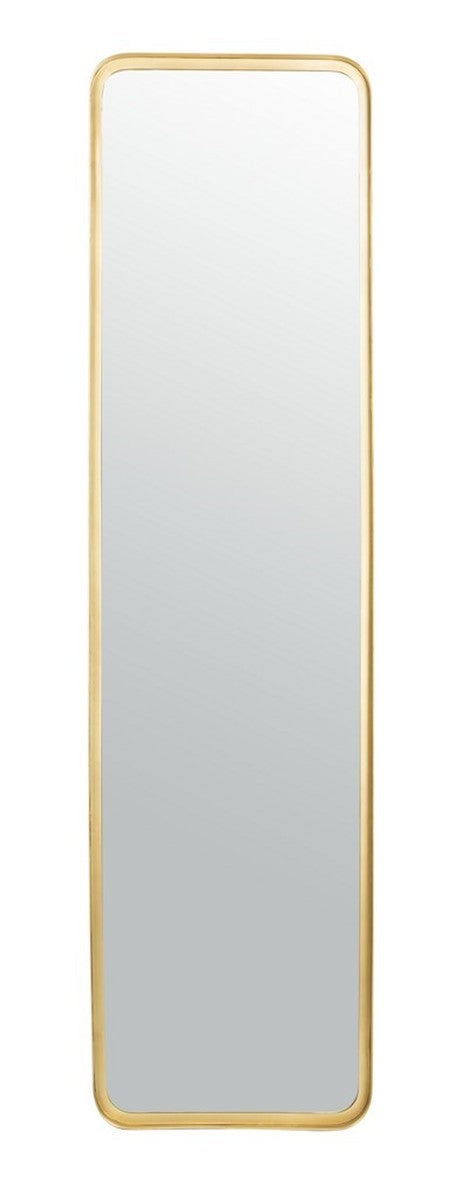 Lerna Full Length Mirror - Chic Brushed Brass Frame with Curved Edges for Elegant Reflections