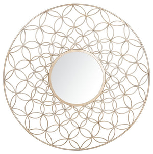 Trinda Mirror - Elegant Champagne Accent Piece with Artistic Frame for Classy Home Decor