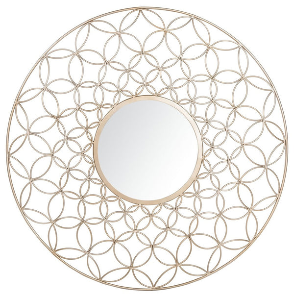 Trinda Mirror - Elegant Champagne Accent Piece with Artistic Frame for Classy Home Decor