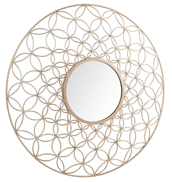 Trinda Mirror - Elegant Champagne Accent Piece with Artistic Frame for Classy Home Decor