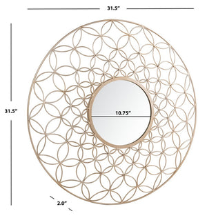 Trinda Mirror - Elegant Champagne Accent Piece with Artistic Frame for Classy Home Decor