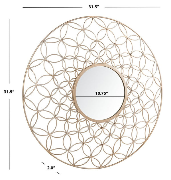 Trinda Mirror - Elegant Champagne Accent Piece with Artistic Frame for Classy Home Decor