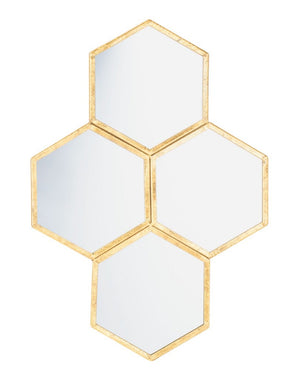 Galen Mirror - Art Deco-Inspired Gold Foil Frame for Elegant Hallway, Living Room & Entryway Decor