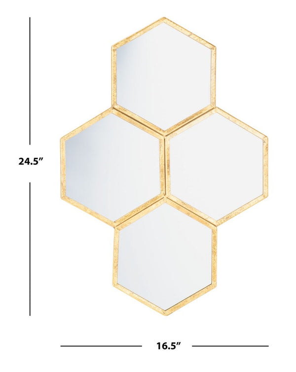 Galen Mirror - Art Deco-Inspired Gold Foil Frame for Elegant Hallway, Living Room & Entryway Decor