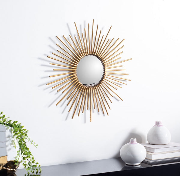 Rosaland Mirror - Stunning Sunburst Design with Shimmering Gold Finish for Elegant Home Decor