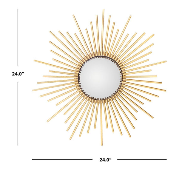 Rosaland Mirror - Stunning Sunburst Design with Shimmering Gold Finish for Elegant Home Decor