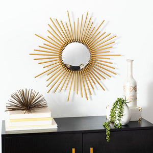 Rosaland Mirror - Stunning Sunburst Design with Shimmering Gold Finish for Elegant Home Decor