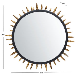 Safavieh Ceinth Mirror Black/Gold Iron/Glass MRR3037A