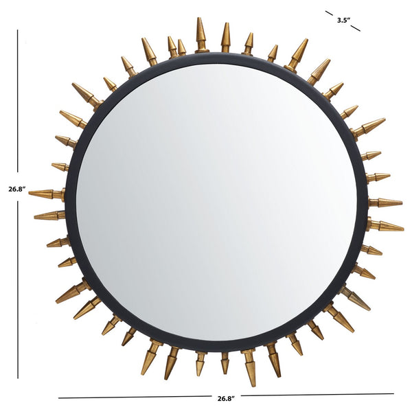 Safavieh Ceinth Mirror Black/Gold Iron/Glass MRR3037A