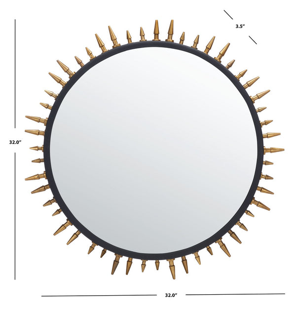 Safavieh Ceinth Mirror Black/Gold Iron/Glass MRR3038A