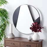 Safavieh Dinas Mirror Matte Black Iron/Glass MRR3039A