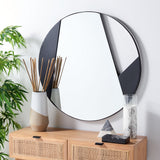 Safavieh Dinas Mirror Matte Black Iron/Glass MRR3040A