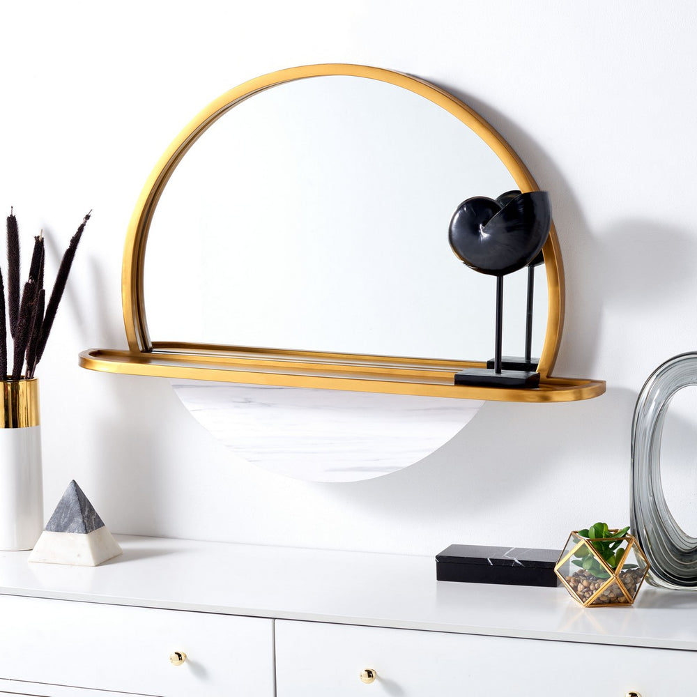 Safavieh Tsarra Mirror Gold/White  Iron/Glass MRR3057A