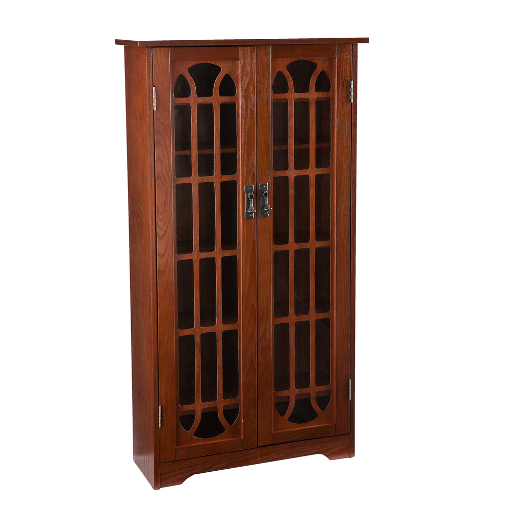 Sei Furniture Window Pane Media Cabinet Oak Ms1074