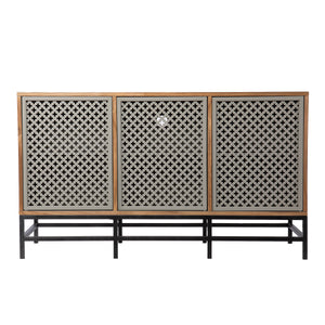 Sei Furniture Sulham Modern 3 Door Media Cabinet Ms1099556