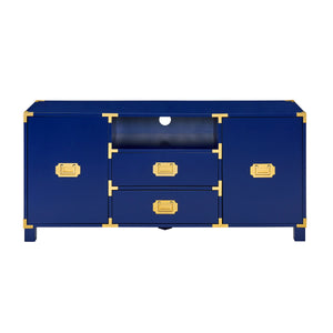 Sei Furniture Campaign Entertainment Center Console Navy Ms3212