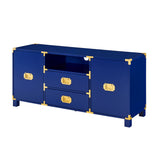 Sei Furniture Campaign Entertainment Center Console Navy Ms3212