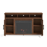 Legends Furniture Traditional TV Stand with Electric Fireplace Included MS5120.BRO