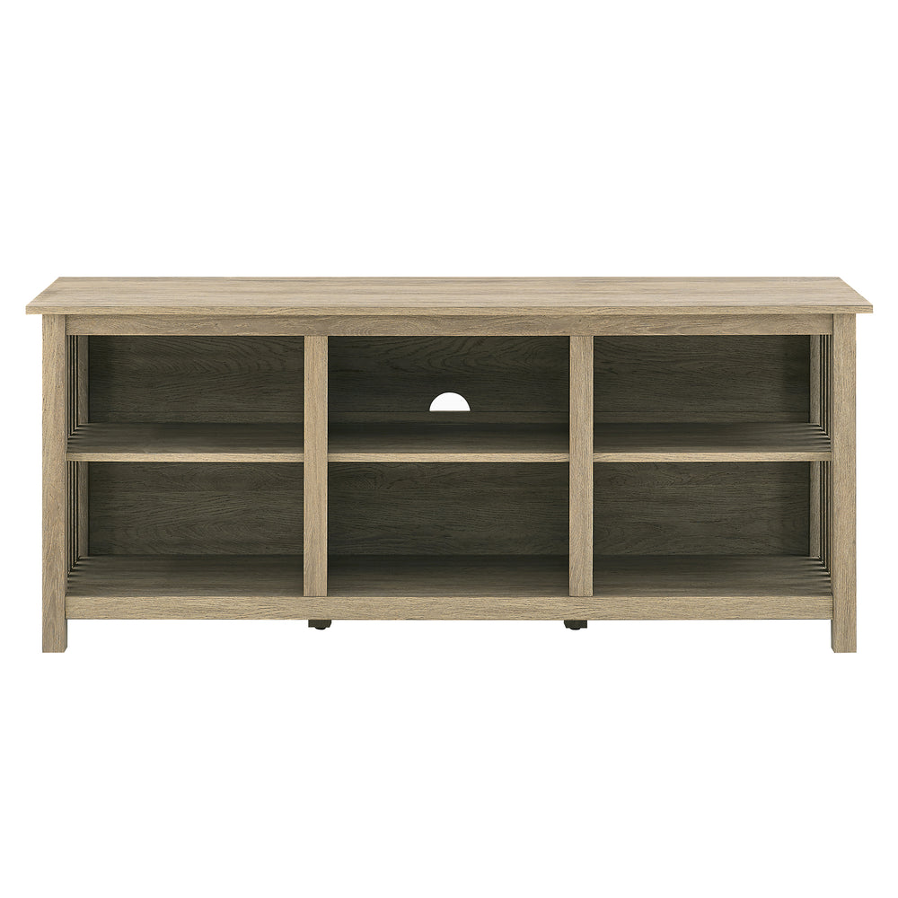 Walker Edison Mission Transitional/Traditional 58" Slatted Side Wood Console MSET58COAG