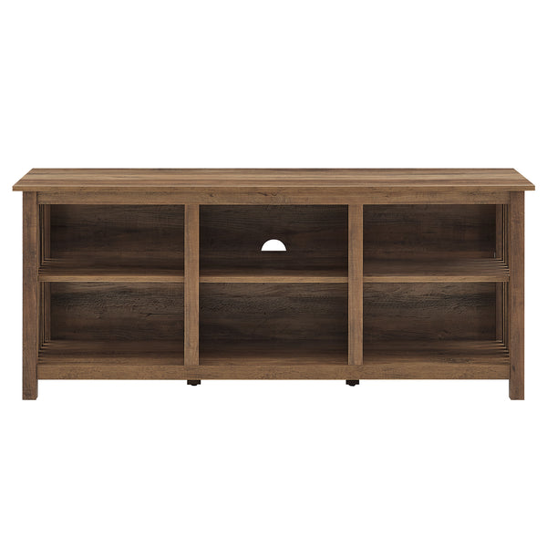 Walker Edison Mission Transitional/Traditional 58" Slatted Side Wood Console MSET58CORO