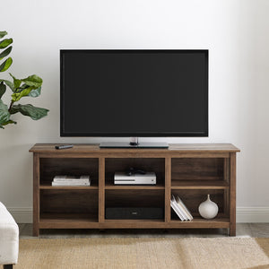 Walker Edison Mission Transitional/Traditional 58" Slatted Side Wood Console MSET58CORO