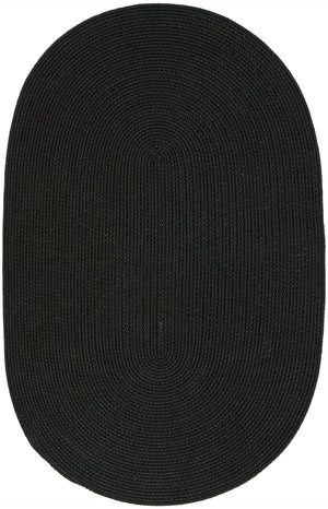 Msj Winding Braid Braided Polypropylene Rug in Ebony 2ft-6in x 3ft-10in Oval